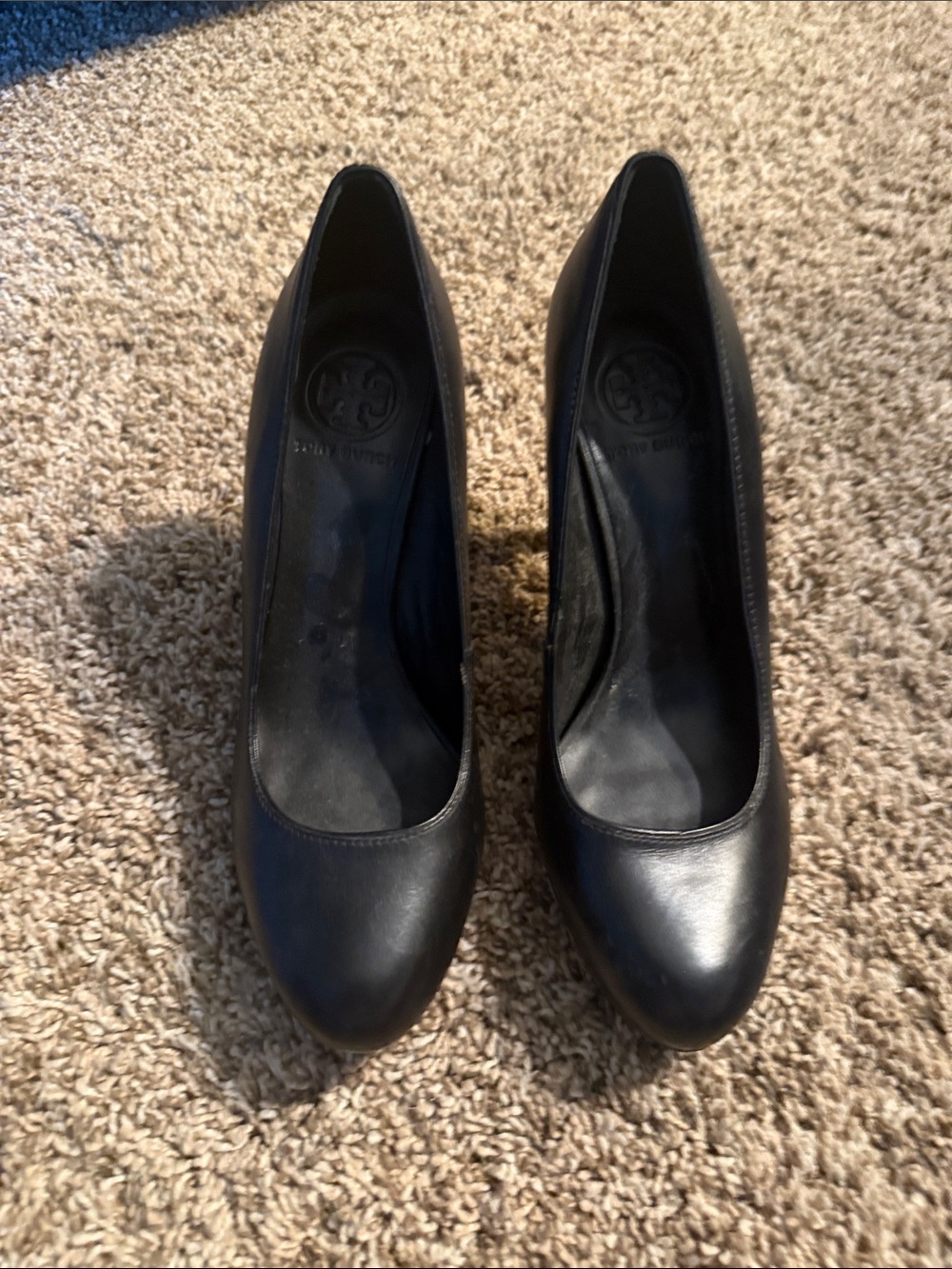 Tory Burch Black Leather Classic Pumps
